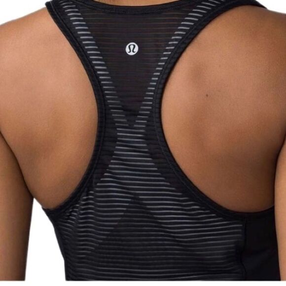 Lululemon Goal Crusher Tank (Stripe) Black - Picture 3 of 14